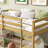 Low Loft Bed Twin Size With Ladder, Wooden Loft Bed For Kids, Junior, Young Teens, Pine Wood Twin Bed Frame, Space-Saving Design, No Box Spring Needed, Easy Assembly, Natural-1245536879
