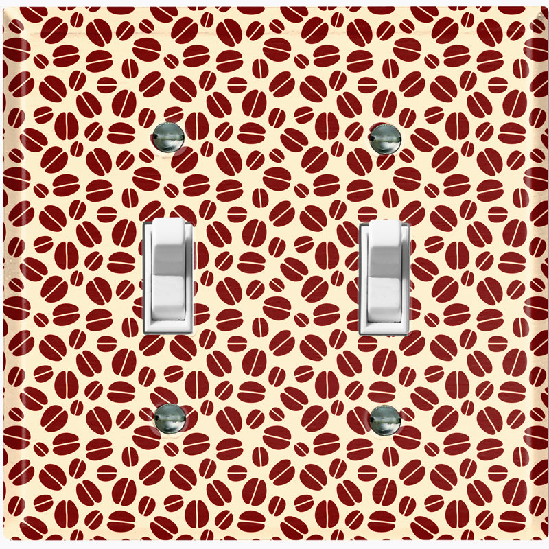 Patterned 2 - Gang Toggle Light Switch Standard Wall Plate
