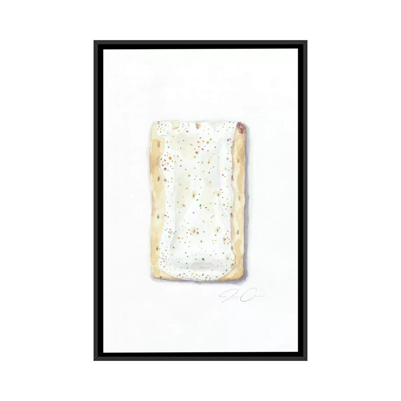 « frais pop-marrer »-impression sur toile tendue, H 26 po x l 18 po x P 1,5 po, Toile avec cadre noir, Pas de tapis