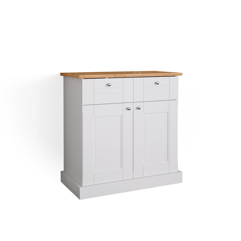 Jefferson Creek 82.6cm W 2 - Drawer Chest of Drawers, Beige/White
