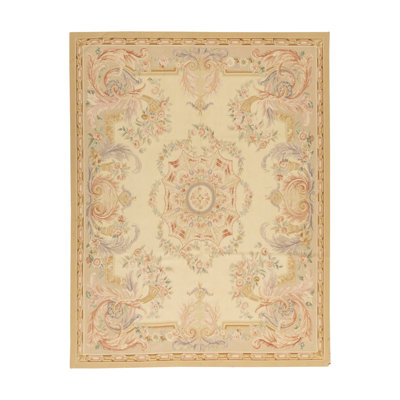 Hand-Knotted High-Quality Cream Area Rug