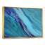 Art liquide avec vagues sur fond bleu - Toile moderne-824559248-824559242