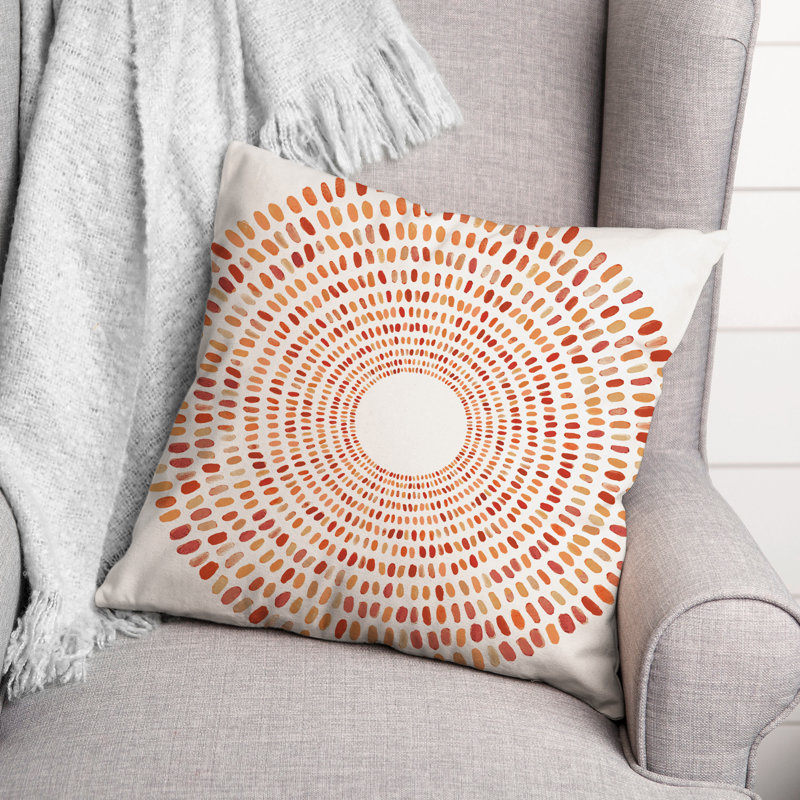 Geometric Outdoor Throw Pillow, Red, Geometric 2