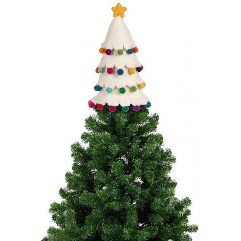 Tree With Pompom Trim