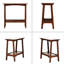 Table d'appoint rétro en ardoise rétro brun rougeâtre avec tablette de rangement, petite table de bout pour le salon, petite maison de ferme, table de chevet