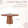 Space-Saving Round Solid Wood Dining Table For Kitchen Restaurant Breakfast Office Gullu Mid-century/Farmhouse Style