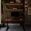 Bureau assis-debout électrique Zynix 48" x 24" | Hauteur réglable | Table en bois d'ingénierie résistant aux rayures (noyer/noir)-1865979515-1865979512