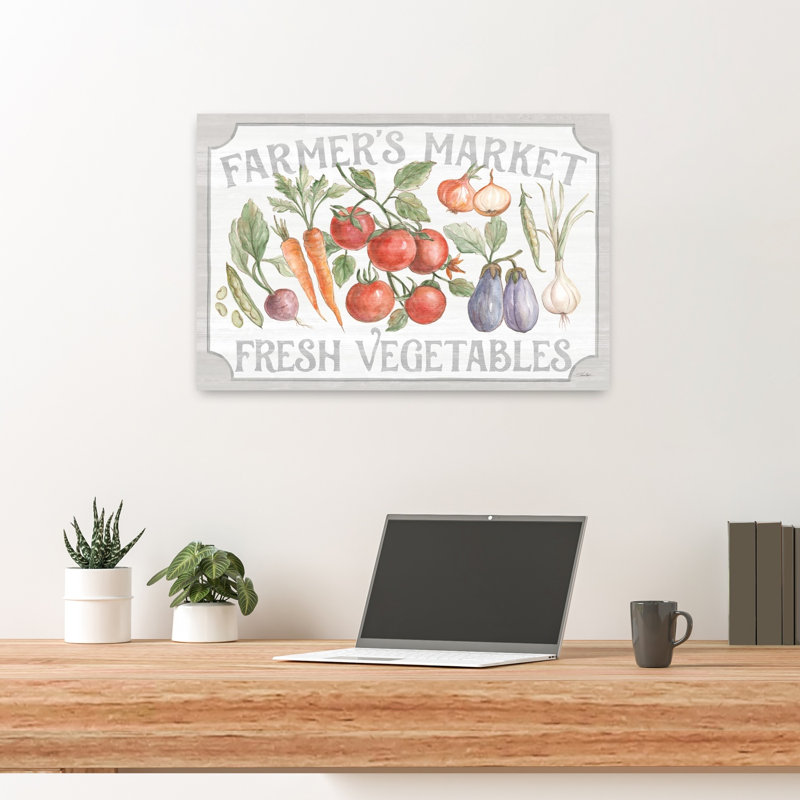 «Farm Fresh I», paysage abstrait, art mural, H 16 po x l 24 po