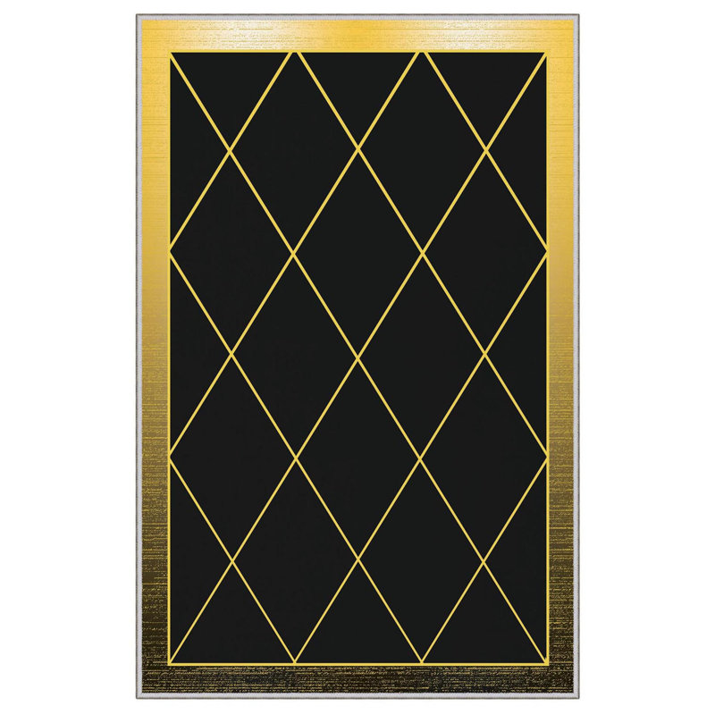 Tapis tissé de qualité supérieure, 5,9 x 9,2 pieds | 100% polyester, 650 g / m² | Pois antibactérien antidérapant en PVC, d'une hauteur de poils de 0,3 po | Lavable à la machine, impression numérique 3D | Parfait pour le salon et la chambre à cou