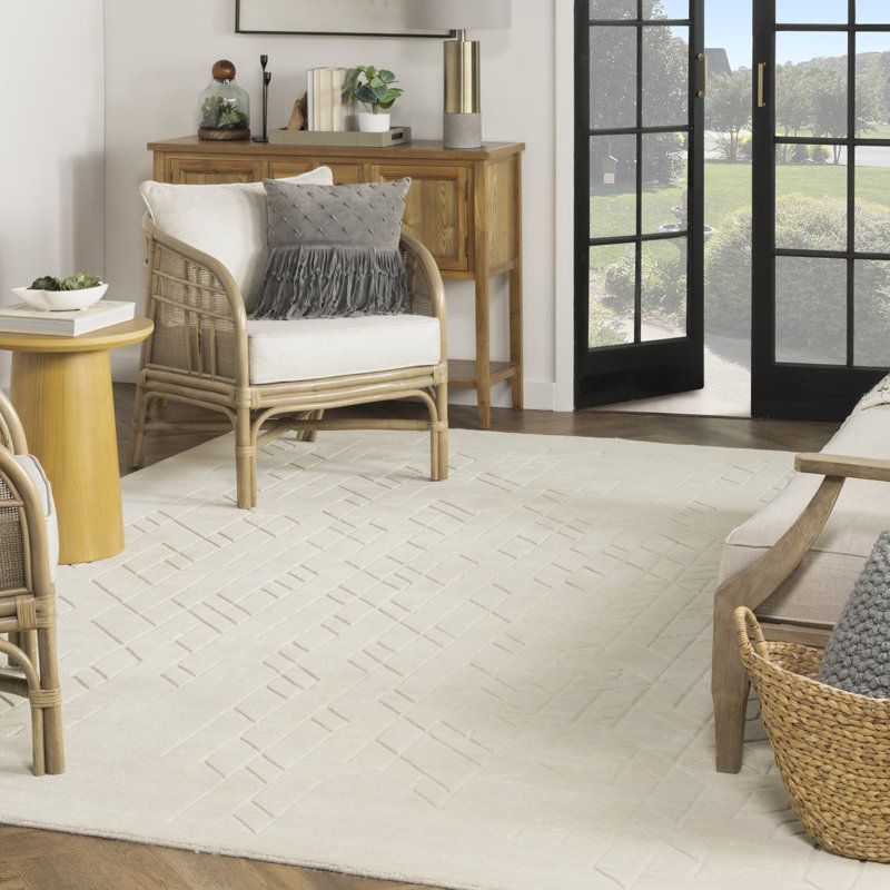 Mihira Geometric Wool Hand Woven Area Rug, Rectangle 366 x 457cm