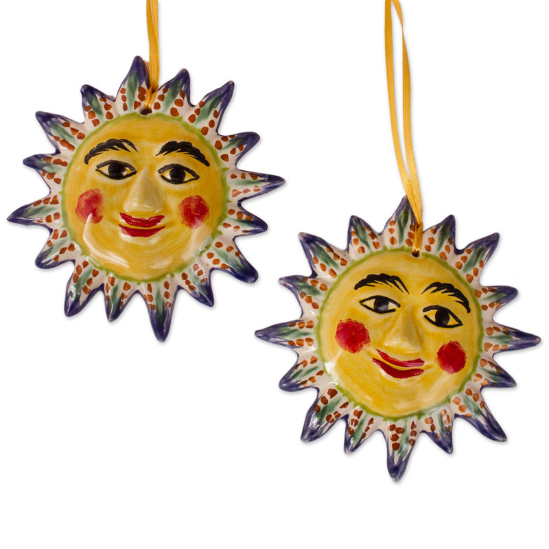 Figurine décorative à pendre en céramique Bright Suns