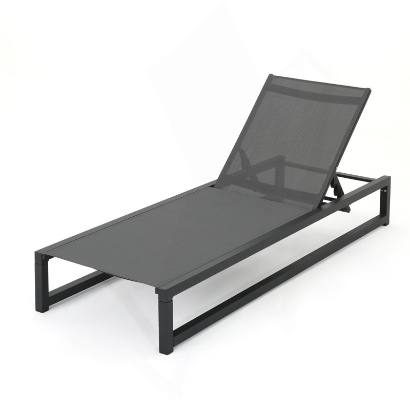 Méridienne VENISE CHAISE, 1, Noir/gris
