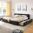 Chenille Upholstered Bed Frame With Headboard, Solid Construction, And Storage Drawer For Enhanced Comfort And Organization-144270770-149188600