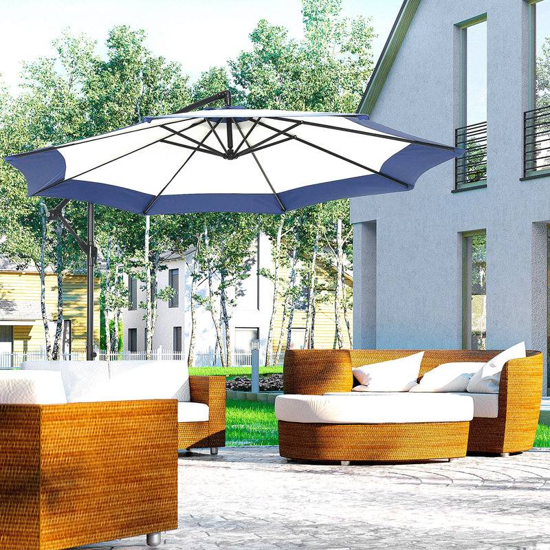 Parasol suspendu de 10 pi Outsunny, Bleu