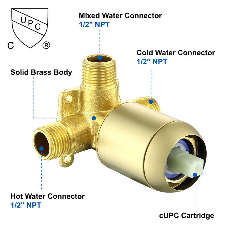 Single-handle Bathroom Faucet, Brushed Gold