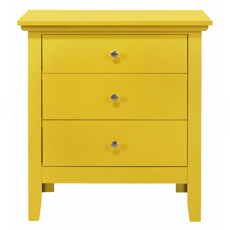 Table de chevet décontractée jaune