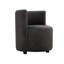 Salon rembourré avec coussins - Siège de lecture ergonomique gris foncé
