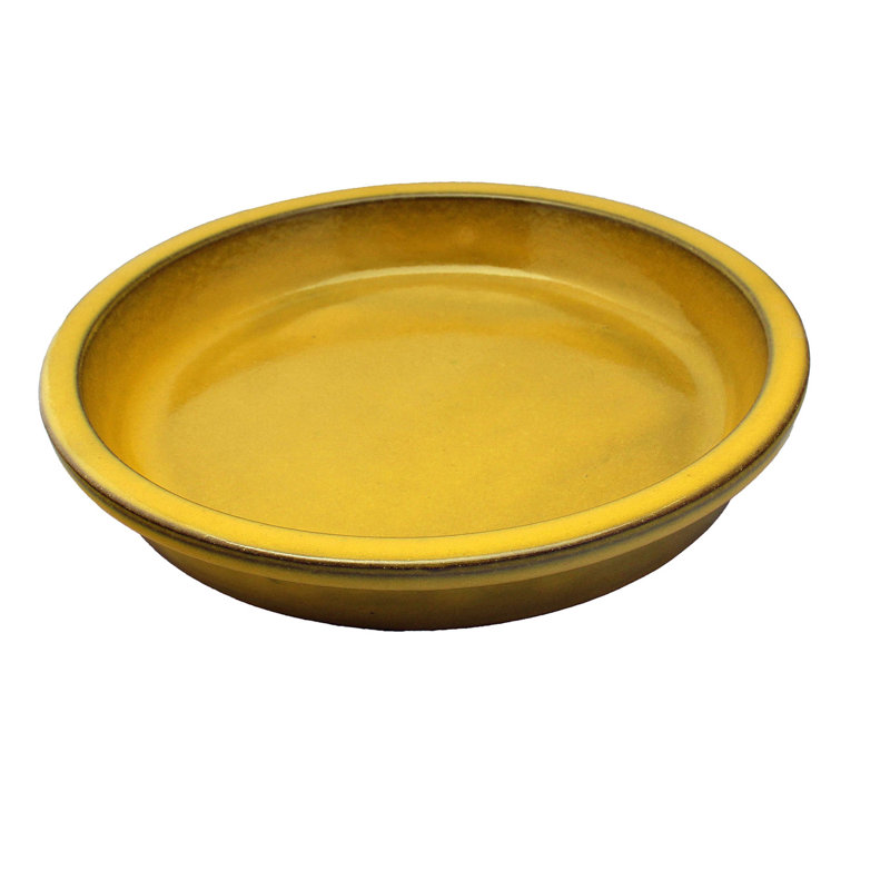 Soucoupe ronde de 28 cm en céramique émaillée moyenne, Mirage vert