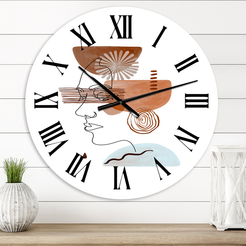 Minimal Compositions of Abstract faces II - Horloge murale moderne, Petit