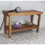 Banc de douche breveté en teck avec tablette Sumba-540682611