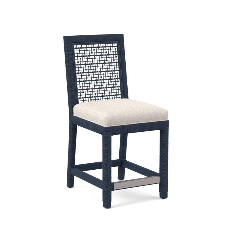 Pine Isle 24" Counter Stool, Sage Green Performance; 0855-43, Navy