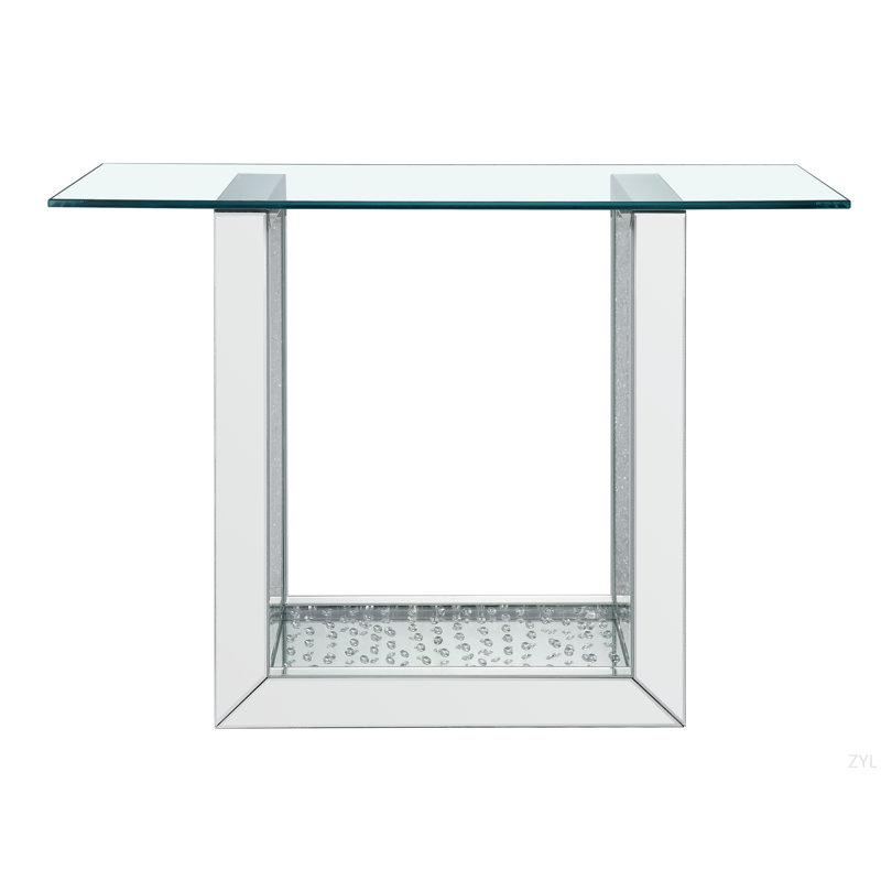 Console avec miroir et faux cristal