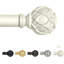 Tringle à rideaux simple ajustable très résistante avec embouts en forme de boule, 36 à 120 po, blanc-1774418261-1774739081