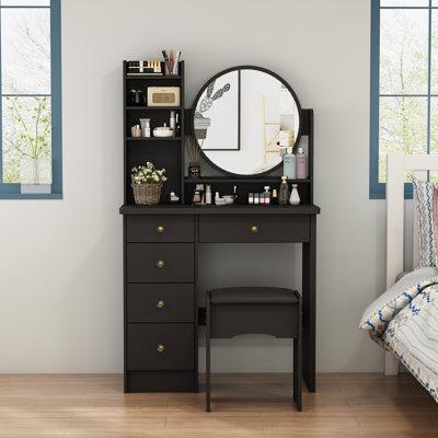 Litzy 53.1'' Vanity with Stool and Mirror