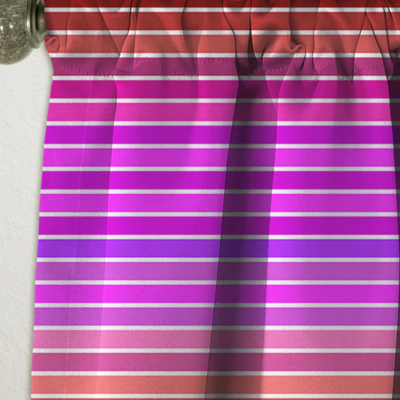Panneau de rideau simple occultant horizontal à motif géométrique horizontal rétro II, L 52 po x L 90 po