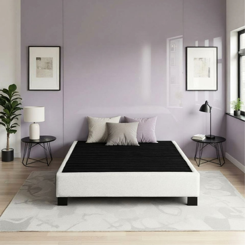 Oatmeal Modern Queen Bed