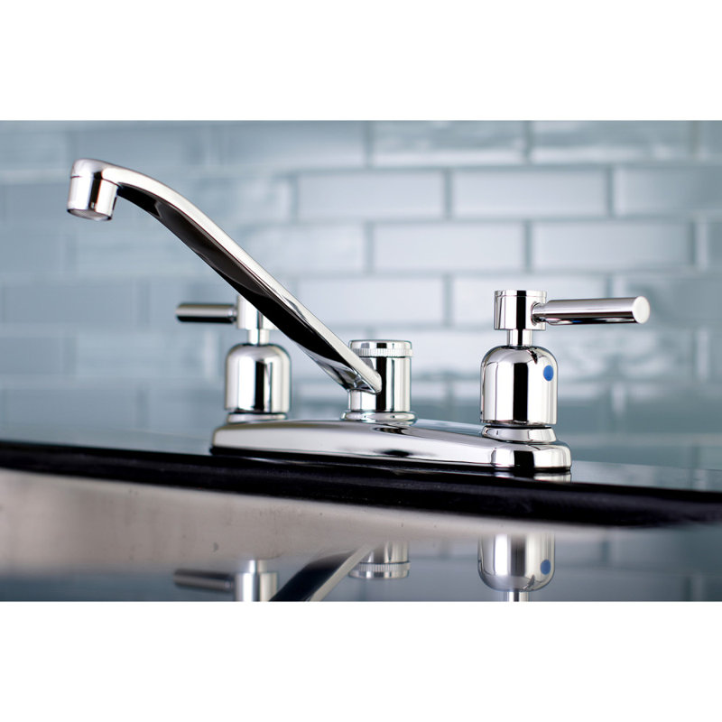 Kingston Brass Concord Two-Handle 8" Centerset Kitchen Faucet, No Side Sprayer
