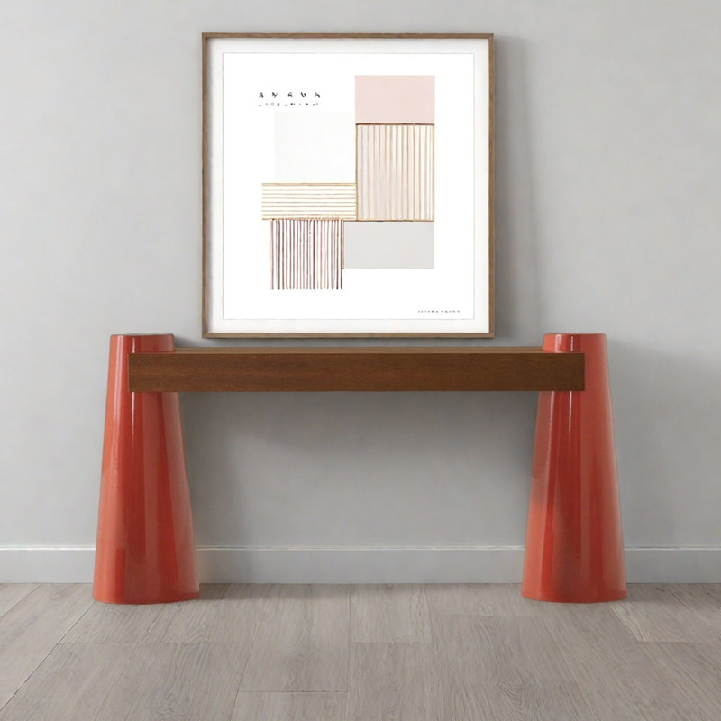 Modern Minimalist Console Table, 33.46" H x 70.87" W x 13.78" D