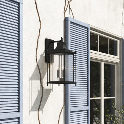 Dunnmore 3-Light Outdoor Wall Lantern in Black