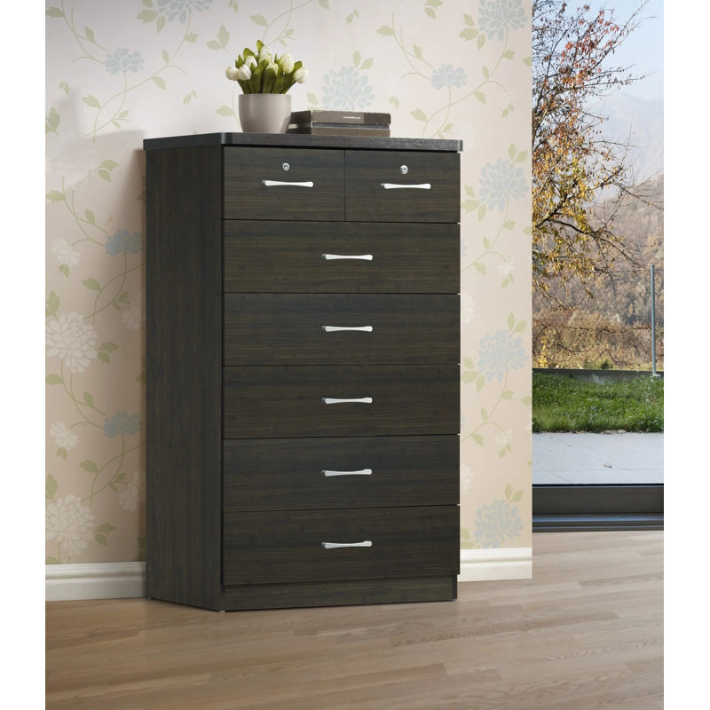 Commode 7 tiroirs Conor, Espresso