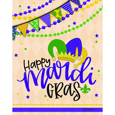 Happy Mardi Gras - reproduction sur toile tendue
