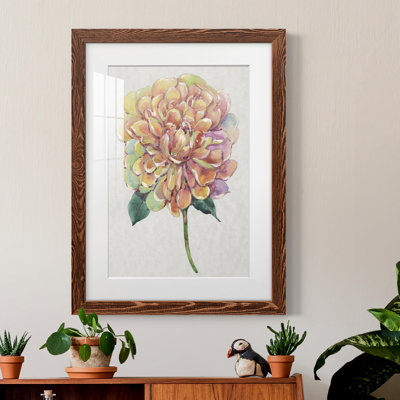 Multicolore floral I Premium encadré mat - prêt à accrocher