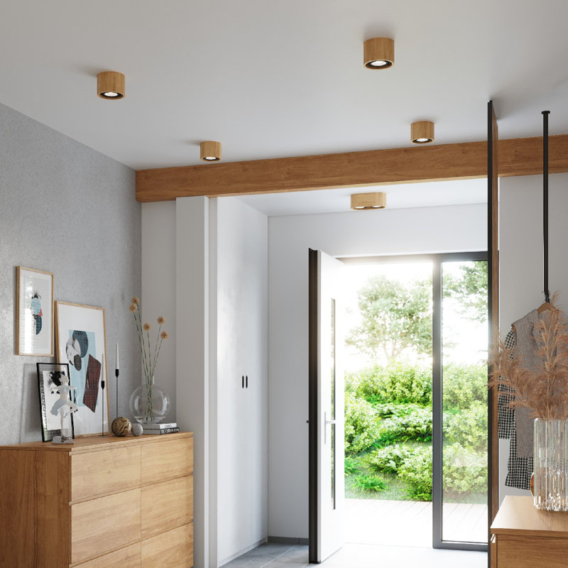Aliff Flush Mount, Wood