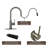 Pull Down Kitchen Faucet with Single Handle and Deck Plate-70944583