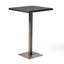 Table de bar carrée de 26 po et fer, finition, détails faits à la main, assemblage requis et structure, look, fait à la main, nécessaire