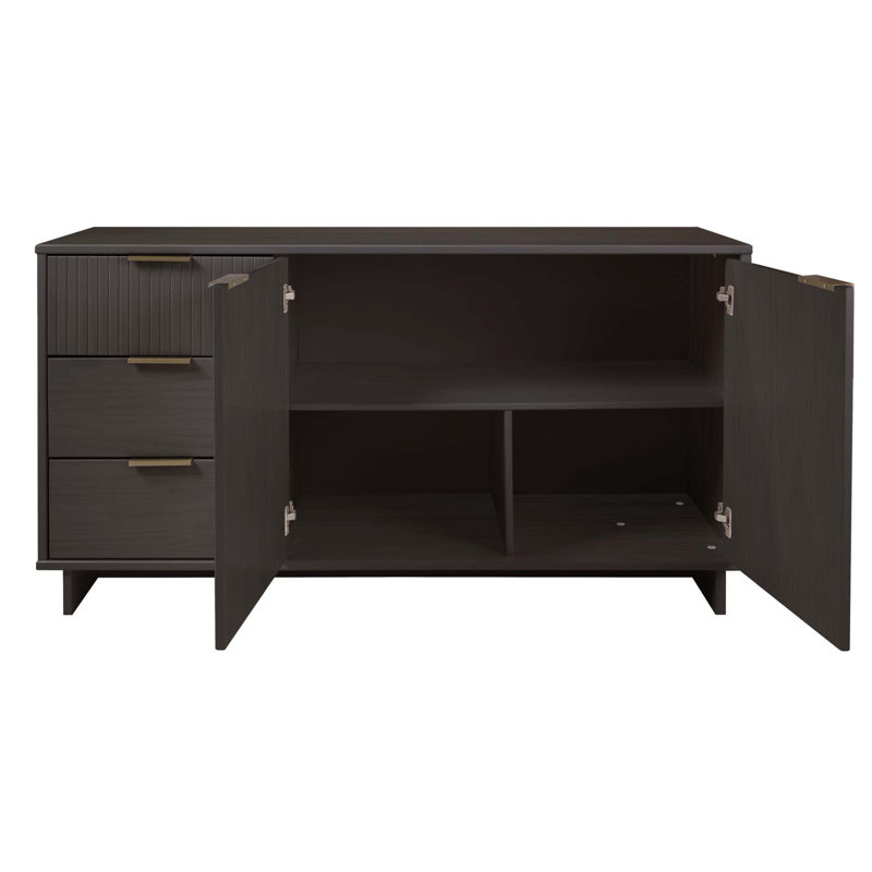 Granville 55" Sideboard In Charcoal Gray, Charcoal Gray