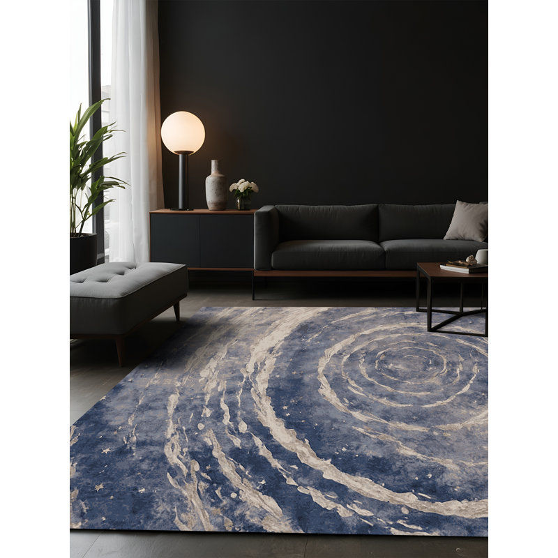 Silky Soft Plush Gray Area Rug, Square 6'