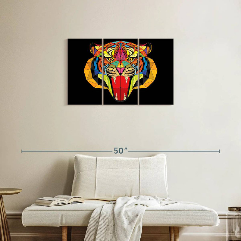 Geometric Tiger, 20" H x 33" W