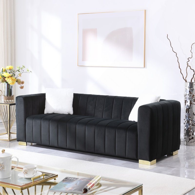 A Modern Channel Take On A Traditional Chesterfield Sofa