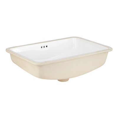 Signature Hardware 21" Myers  Rectangular Porcelain Undermount Bathroom Sink