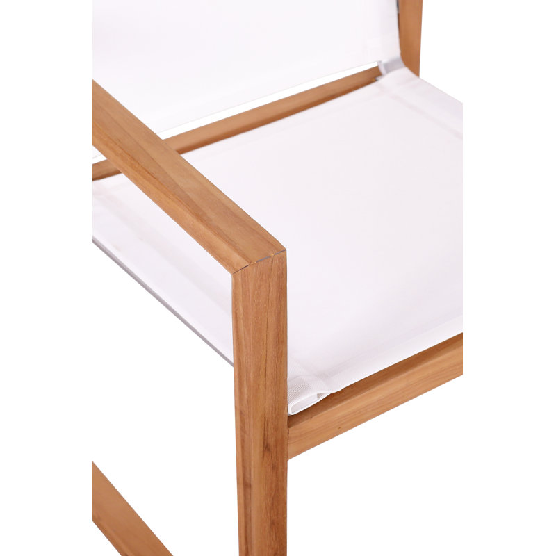 Fauteuil de salle à manger de patio Tulum, Blanc