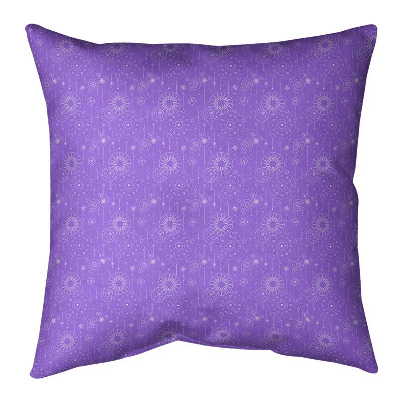 Place de l'astrologie Katelyn Elizabeth, 20 po x 20 po, Pas de bourre, Mauve clair / blanc