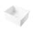 Oslo 23.5" x 18.5" White Single Bowl Fireclay Undermount Kitchen Sink with Basket Strainer and Bottom Grid-92718548