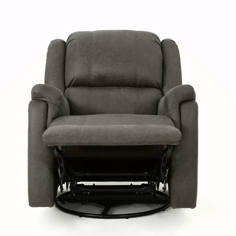 Fauteuil inclinable coulissant avec pivot, Microfibre grise