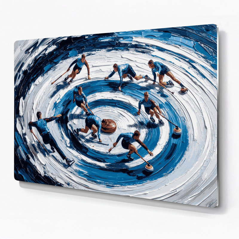 Art mural gris sportif Sports Curling