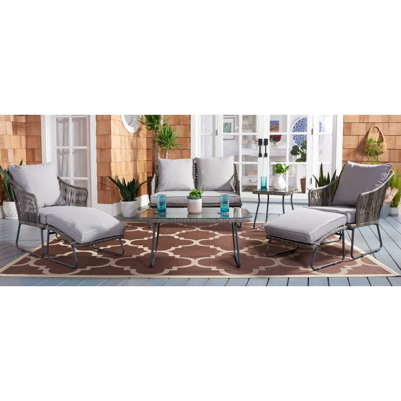 Detrick 4 - Person Patio Conversation Set with Cushions